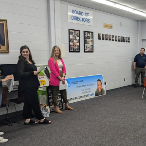 Youths at Springfield Boys & Girls Club and KeyBank representatives shown at the presentation.