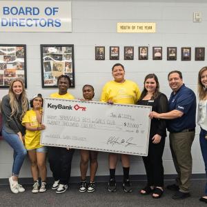 Springfield Boys & Girls Club presented a check by representatives from KeyBank Foundation.
