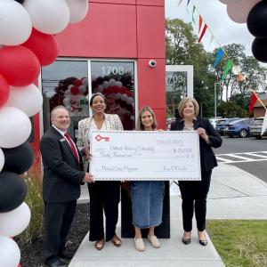 Check presentation to Bethesda House of Schenectady by KeyBank team.