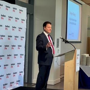 KeyBank Western Pennsylvania Market President Dwayne Finney speaks at the Key4Women Forum in Pittsburgh