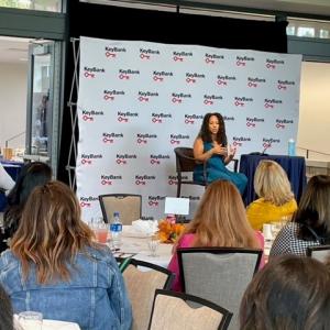 Kiya Tomlin speaks at the Key4Women Forum in Pittsburgh
