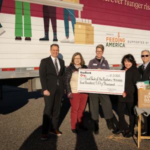 KeyBank team shown with Food Bank of the Rockies team.