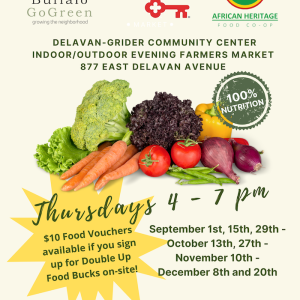 Schedule of the Farmers Market.