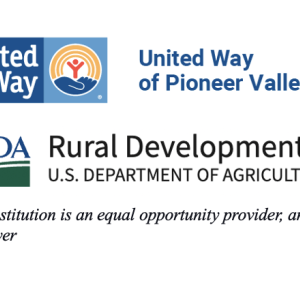 United Way of Pioneer Valley and USDA Rural Development logos.