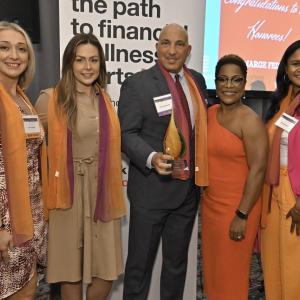  From left: Elona Shape, KeyBank Area Retail Leader and YWCA board member; Analisha Michanczyk, KeyBank Corporate Responsibility Officer; John Manginelli, KeyBank Market President for Hudson Valley/Metro NY; Tiffany S.W. Hamilton, CEO YWCA White Plains & Central Westchester; and Maria Bassallo, KeyBank Branch Manager, White Plains Branch. 