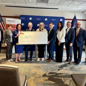 KeyBank and Albany Medical Center associates shown with a $1 Million grant check.