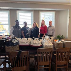 KeyBank and Key4Women team members donating hygiene products to Bethany House.
