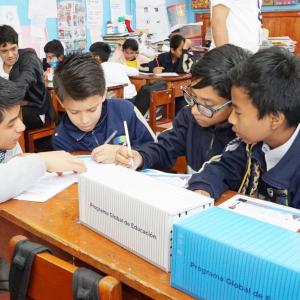 kids learning in a classroom