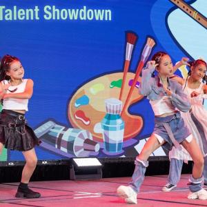 Children dancing on stage at the Kids Talent Showdown