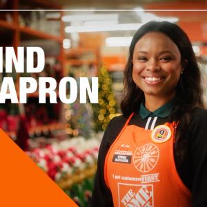 Kierra Blake wearing Home Depot apron 