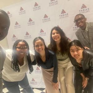 Kim shown with a group of Thrive Scholars.