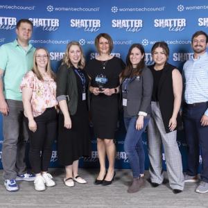 group photo at award event