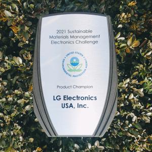 "2021 Sustainable Materials Management Electronics Challenge, Product Campion, LG Electronics USA, Inc."