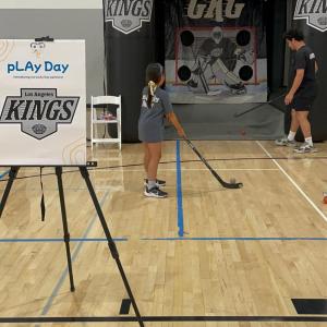 Little Tokyo Service Center Terasaki Budokan pLAy Day with LA Kings puck shoot