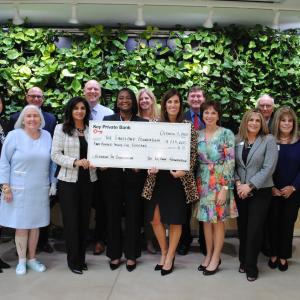 Representatives from KeyBank and The Lakeland Foundation shown with a $225,000 grant check.