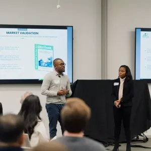 Lawrence Phillips giving a speech 