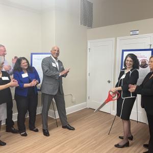 Lifting Up Westchester staff and KeyBank members after the ribbon cutting.