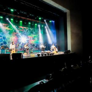 AETHER during their performance at Mercedes-Benz Arena.