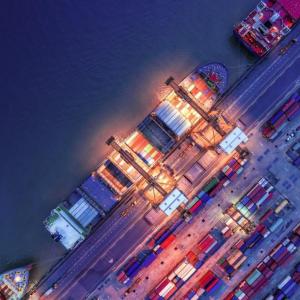 Birds eye view of a locking dock
