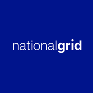 Blue background with the National Grid logo in the centre