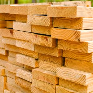 stacked lumber