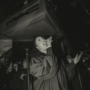 singer at an AIDS vigil