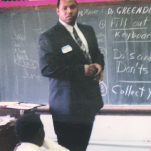 Hakim speaks to students during MLK Day.