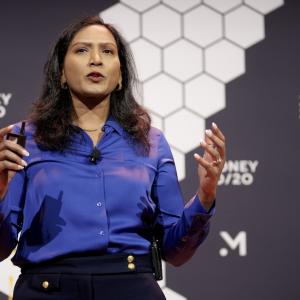 Kiki speaking at Money 20/20.