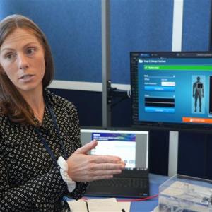 Chelsea Polanco during hands-on training