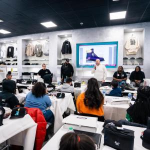 person giving a presentation