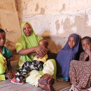 Madina and her family fled violence and arrived at a displacement camp in southwestern Somalia. 