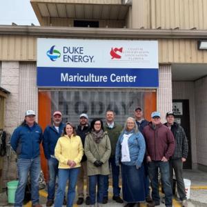 Group photo in front of Duke Energy Florida’s Crystal River Mariculture Center