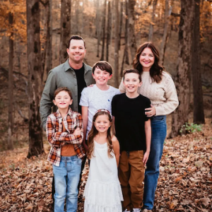 Mark with his family.