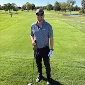 Mark on a golf course.
