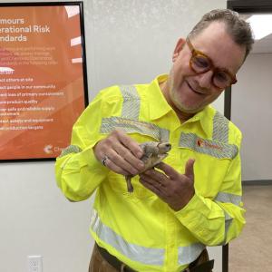 Holding a Gopher Tortoise