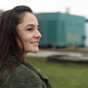 Marsha Smith looking to the side