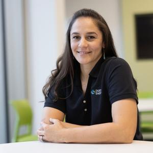 Marsha Smith sat at a desk