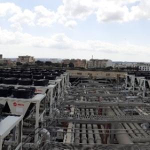 Rooftop view of the Mater Dei Hospital in Malta