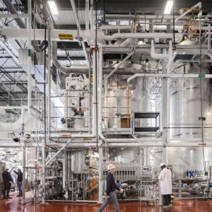 Inside a factory 