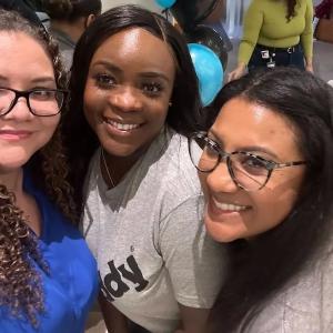 Olivia shown with other members of the GD ERG group, Black in Tech.