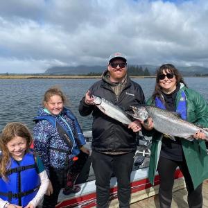 Megan Roder shown on a fishing trip with her family.