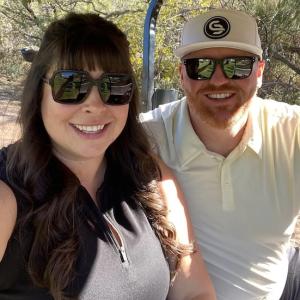 Megan Roder shown with her husband.