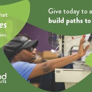 Melwood logo with employee 