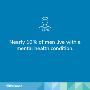 "Nearly 10% of men live with a mental health condition."