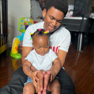 Mesha McMiller's son and young daughter.