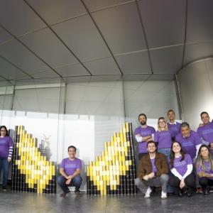 Mexico City CAN food drive sculpture.