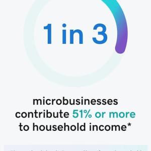 1 in 3 microbusinesses contribute 51% or more to household income.