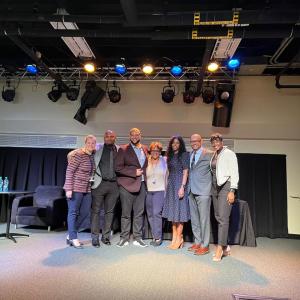 Aramark leadership on a stage