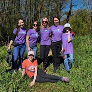 Poznan volunteers at the “Green Walk Around the Block” event.
