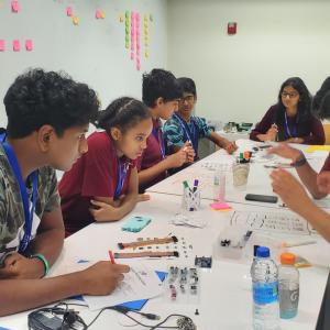 group of students working together 